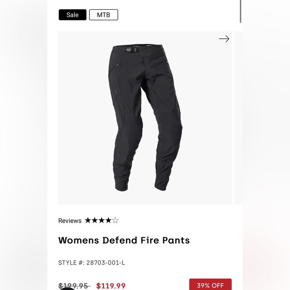 Women’s Fox Defend Fire Pants